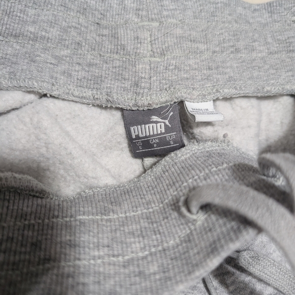 Puma Gray Sweatpants Elastic Cuffs Relaxed Fit - Picture 4 of 8